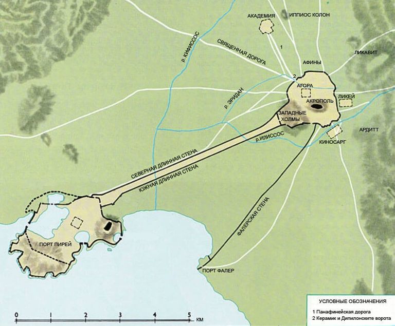 Афины в древней греции карта - 90 фото