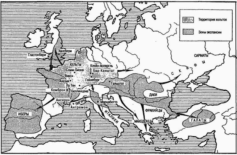 Кельты карта расселения