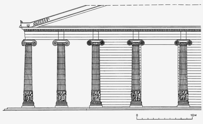 Рисунок храма артемиды в эфесе